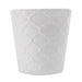 White Patterned Plant Pot Assorted Designs 13cm Plant Pots & Planters FabFinds Trellis  