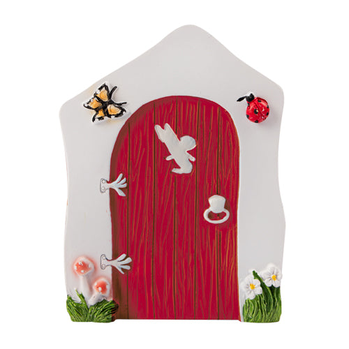 Garden Fairy Door Assorted Designs 16cm Garden Ornaments FabFinds Red  