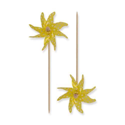 For The Love Of Gardening Large Windmills 2 Pk Garden Decor for the love of gardening Yellow  