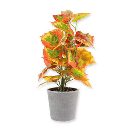Artificial Plant in Grey Plant Pot Assorted Colours Artificial Plant FabFinds Orange Plant  