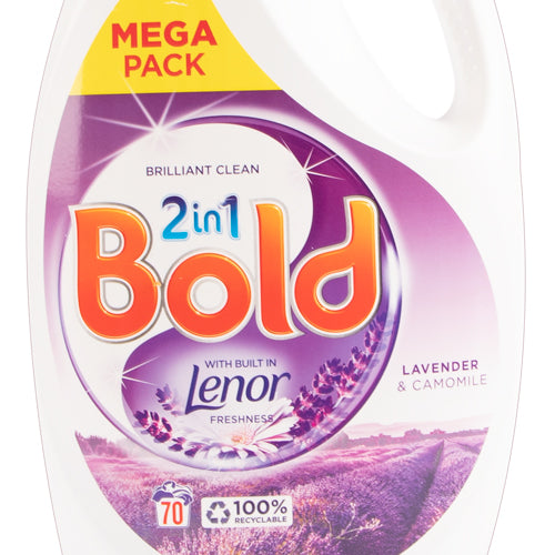 Bold 2 in 1 Lavender & Camomile Liquid Detergent 70 Washes Laundry Detergent Bold   