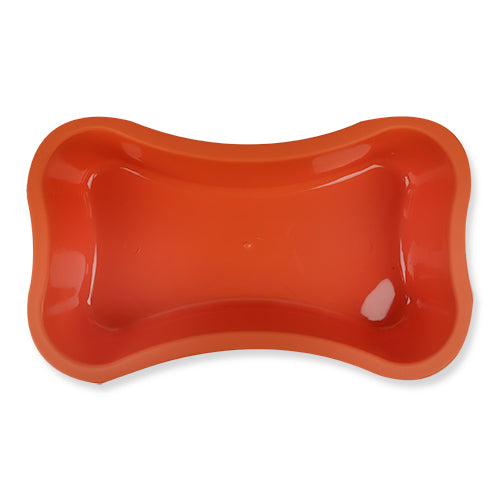 Pet Touch Dog Bone Shape Feeding Bowl Dog Accessories Pet Touch Orange  