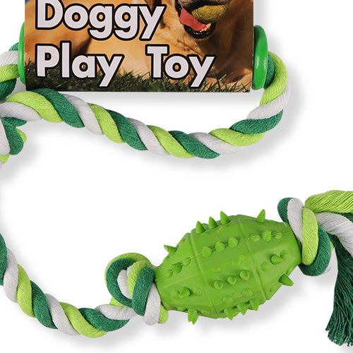 Pet Touch Doggy Play Toy Rubber Spike and Rope Dog Toys Pet Touch   