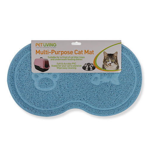 Pet Living Multi-Purpose Cat Mat Assorted Colours Cat Accessories Pet Living Blue  