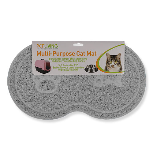 Pet Living Multi-Purpose Cat Mat Assorted Colours Cat Accessories Pet Living Grey  