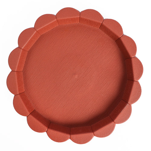 For the Love Of Gardening Medium Crimp Saucer Assorted Colours 24cm Gardening Accessories FabFinds Terracotta  