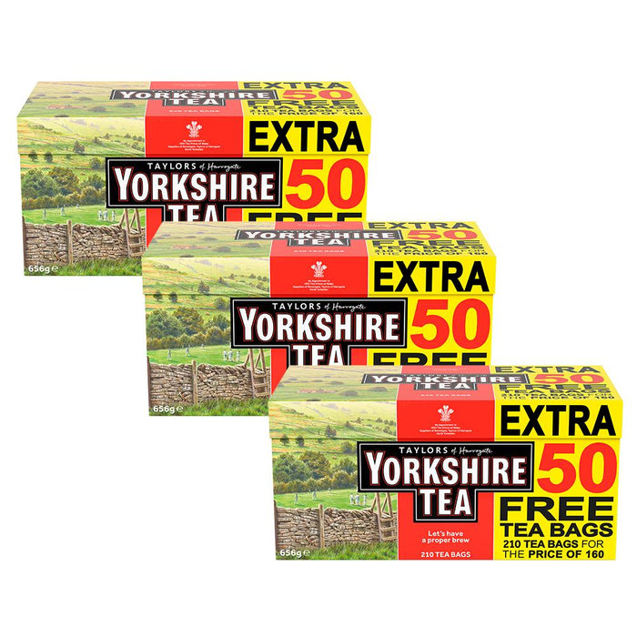 Yorkshire Tea Bags 160 with 50% Extra Free Tea Yorkshire Tea 3 x  