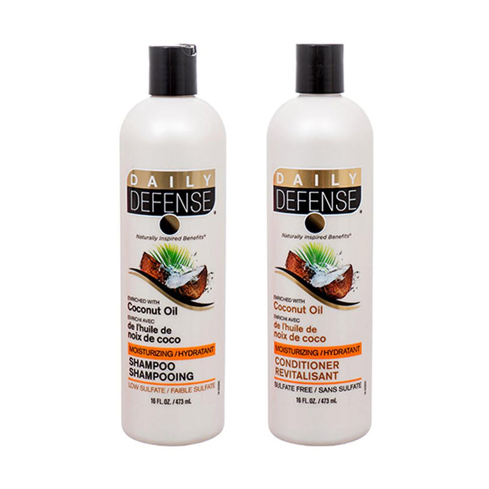 Daily Defense Coconut Oil Shampoo & Conditioner Set Shampoo & Conditioner daily defense   