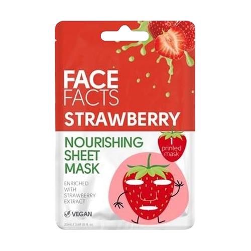 Face Facts Brightening Strawberry Printed Sheet Mask 20ml Face Masks face facts   