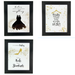 Fashion Beauty Quote Framed Wall Art Home Decoration fabfinds Set of 3  