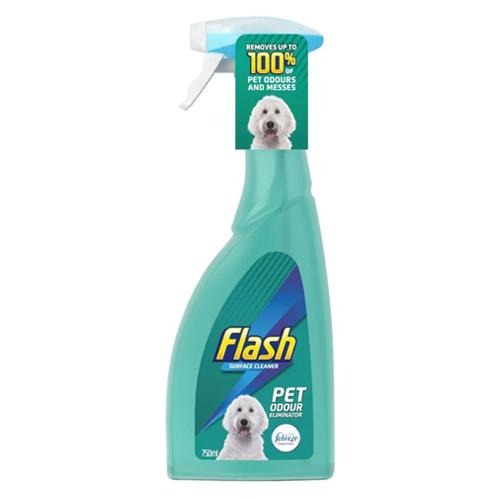 Flash Pet Odour Eliminator Surface Spray Cleaner 750ml Pet Cleaning Supplies Flash 1 Unit  