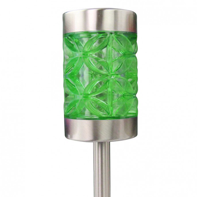 Flower Design Solar Stake Light Solar Lights FabFinds Green  