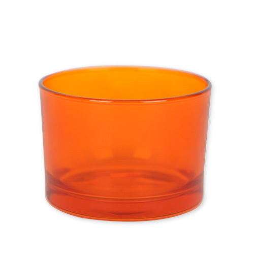 Bodega Glass Tealight Holders Assorted Colours Tealight Holder FabFinds Orange  