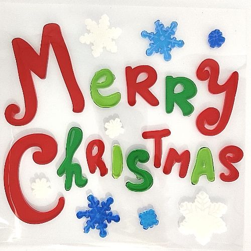 Gel Christmas Window Stickers Christmas Festive Decorations FabFinds Merry Christmas  