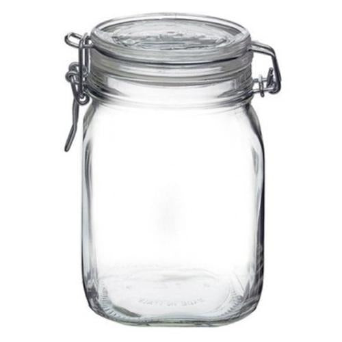 1.5L Glass Clip Top Storage Jar Kitchen Storage FabFinds   