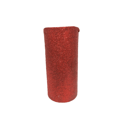 LED Glitter Christmas Pillar Candle Red Christmas Candles & Holders FabFinds   