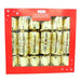 Gold Slogan Snowflake Christmas Crackers 12 Pk Christmas Tableware FabFinds   