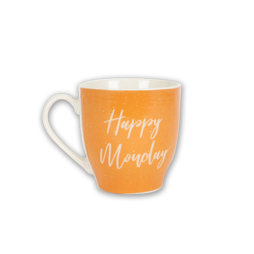 Happy Monday Orange Hugga Mug Mugs FabFinds   