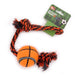 Pet Touch Sport Pawz Rope & Ball Dog Toy Assorted Designs Dog Toys Pet Touch Basketball  