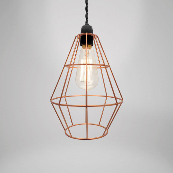 Shoreditch Industrial Pendant Light Shade Home Lighting FabFinds Copper  