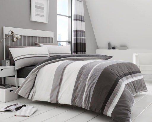 Hudson Printed Duvet Cover Set Assorted Duvet Sets FabFinds Double Grey