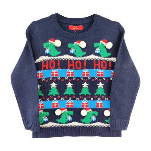 Dinosaur christmas jumper boys Clearance