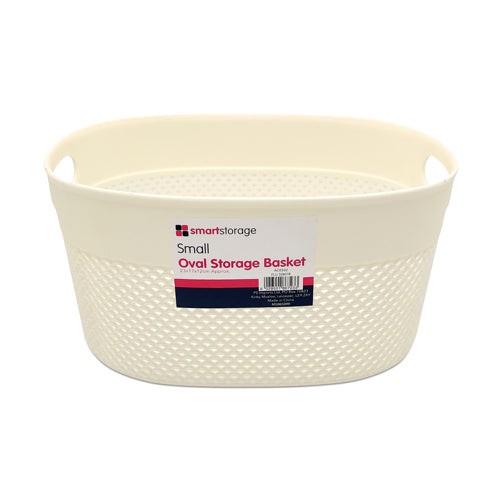 Smart Storage Cream Oval Basket Assorted Sizes Storage Baskets Smart Storage 23cm  
