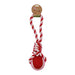 Pet Touch Doggy Play Toy Rope Ball Assorted Colours Pet Toy Pet Touch Pink  