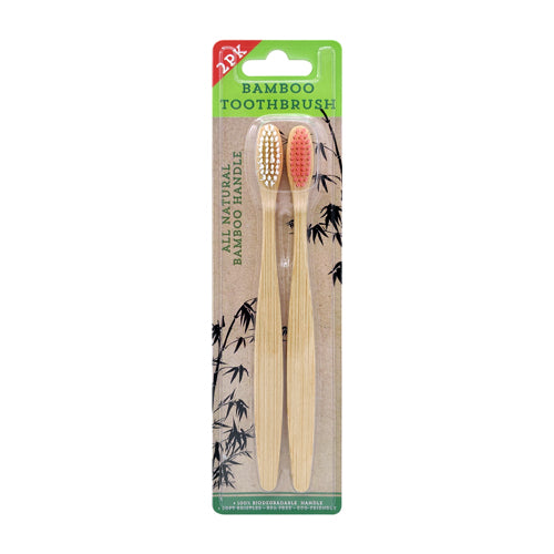 Biodegradable Bamboo Toothbrush 2 Pack Toothbrushes FabFinds   