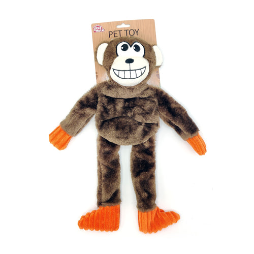 The Pet Hut Funky Animal No Stuffing Dog Toy Dog Toys The Pet Hut Brown Cheeky Monkey  