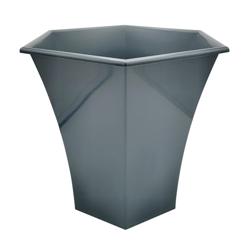 Garden Essentials Hexagonal Vienna Plant Pot 9.5L Assorted Colours Plant Pots & Planters Garden Essentials Grey  