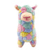 Fluffy Rainbow Squeaky Alpaca Plush Dog Toy Dog Toys The Pet Hut   
