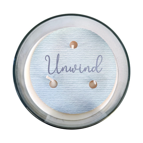 Unwind Cucumber & Aloe Scented Wax Glass Candle 12oz Candles FabFinds   