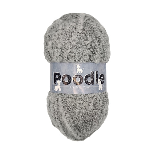 Poodle Knitting Yarn 200g Assorted Colours Knitting Yarn & Wool FabFinds Light Grey  