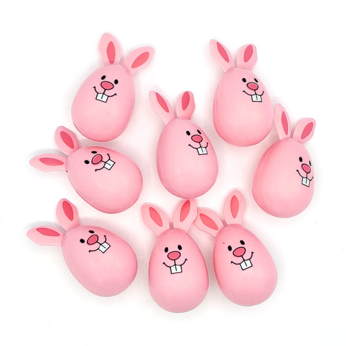 Happy Animal Easter Eggs 8 Pack Easter Gifts & Decorations FabFinds Pink Rabbit  