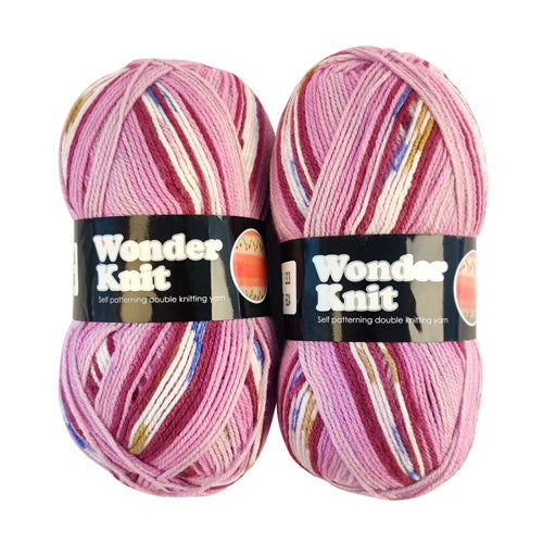 Wonder Knit Yarn Self Patterning 2 x 100g Knitting Yarn & Wool FabFinds   