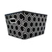 Coloured Hexagonal Print Storage Basket Storage Baskets Home Collection Black  