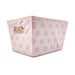 Coloured Hexagonal Print Storage Basket Storage Baskets Home Collection Pink  