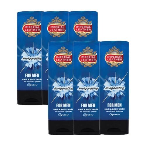 Imperial Leather Invigorating Shower Gel For Men 250ml 6pk Shower Gel & Body Wash Imperial Leather   