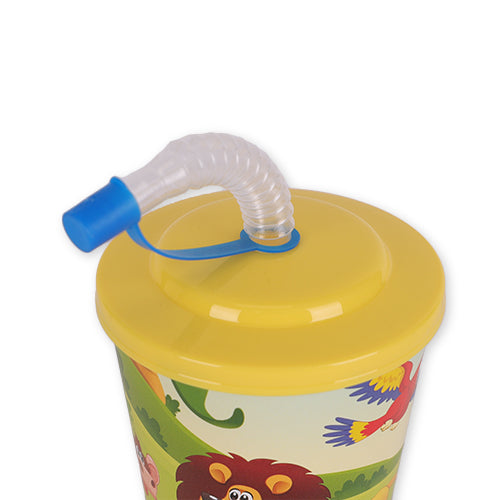 Kids Animal Drinking Cup With Straw 400ml Assorted Styles Kids Accessories FabFinds   