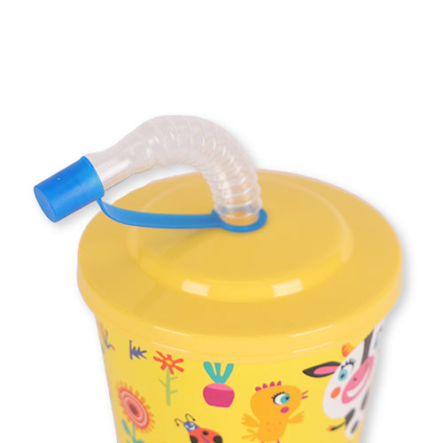 Kids Animal Drinking Cup With Straw 400ml Assorted Styles Kids Accessories FabFinds   