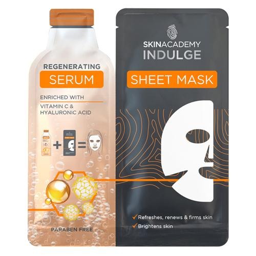 Skin Academy Indulge Regenerating Serum Sheet Mask 25ml Face Masks skin academy   