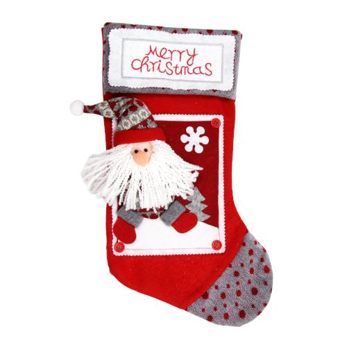 Santa Merry Christmas Deluxe Stocking 19"  FabFinds   