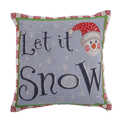 Let It Snow Christmas Cushion 45cm x 45cm Christmas Cushions & Throws Mr Crimbo   
