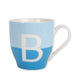 Initial B Blue Two Tone Monogram Mug Mugs FabFinds   