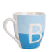 Initial B Blue Two Tone Monogram Mug Mugs FabFinds   