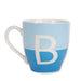 Initial B Blue Two Tone Monogram Mug Mugs FabFinds   