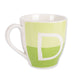 Initial D Green Two Tone Monogram Mug Mugs FabFinds   