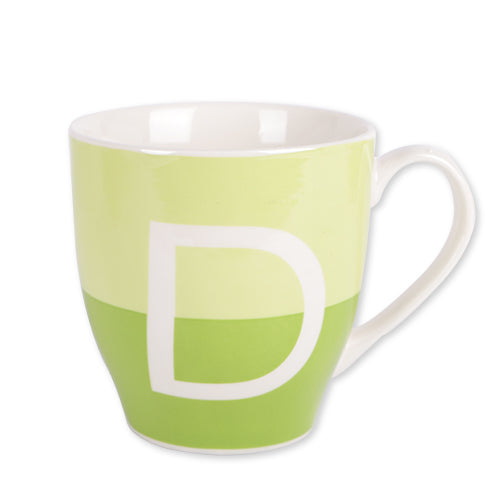 Initial D Green Two Tone Monogram Mug Mugs FabFinds   