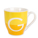 Initial G Two Tone Yellow Monogram Mug Mugs FabFinds   